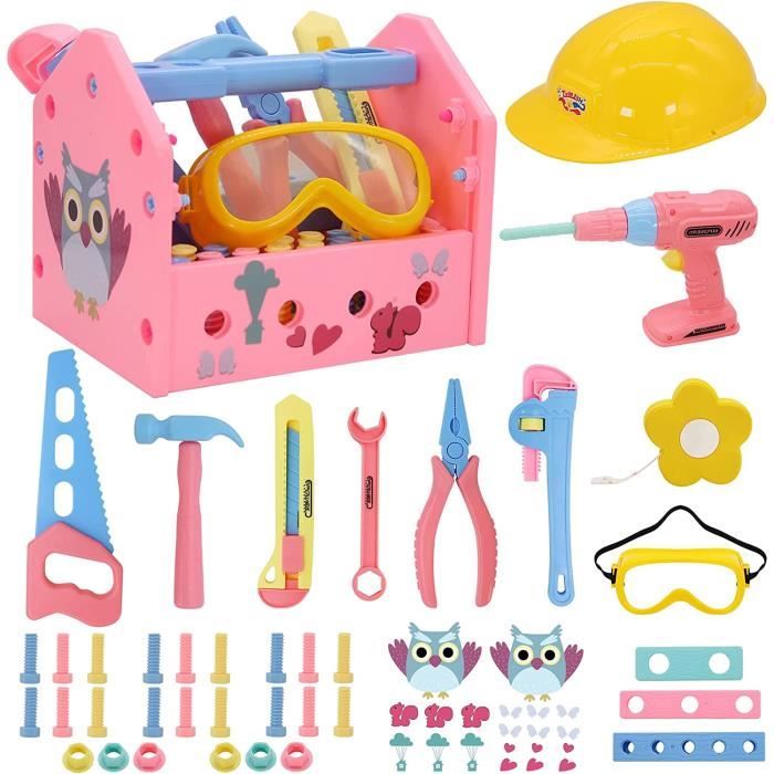 yingyy 16pcs Ensemble d'outils pour enfants avec jouet électrique Perceuse  Jouet Ensemble d'outils Jouet de construction Cadeau pour enfants 