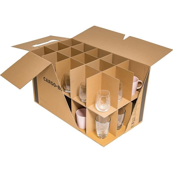 VQBKHO Deux Jeux complets de séparateurs en Carton(12 pièces au Total), Séparateurs en Carton Robustes et durables Parfaits pour Les cartons de déménagement Les Verres la verrerie la Vaisselle