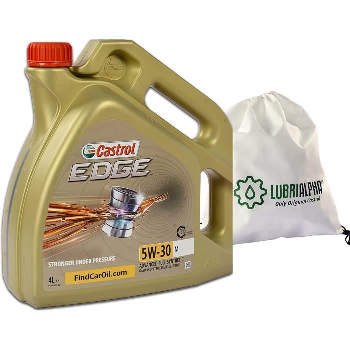 Huiles moteur 5w30 voiture essence diesel lubrifiant Castrol Edge 5w30 m avec sac polyvalent