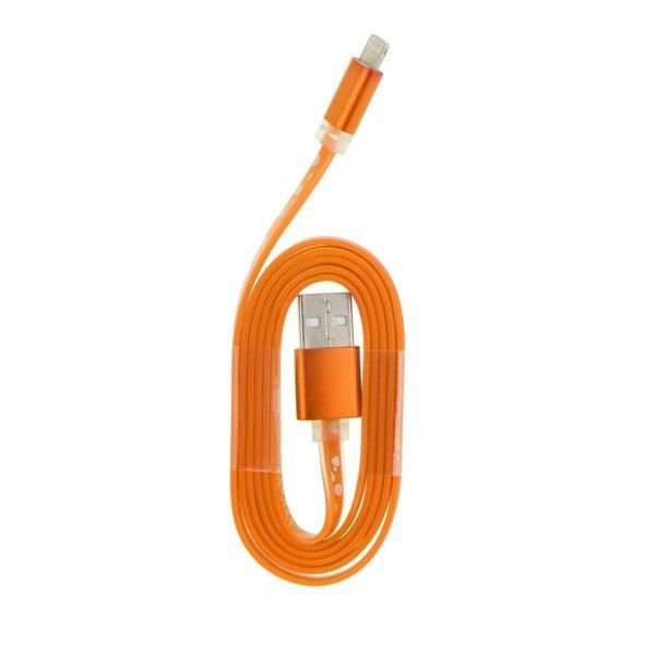 Cable Usb Type Nylon Orange compatible Iphone I5 / S / C / 6 / Ipad