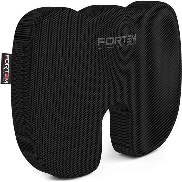 Coussin D'assise En Mousse à Mémoire De Forme - 45x39x11 Cm, Antidérapant, Pour Siège De Voiture, Bureau, Soulage Le Coccyx