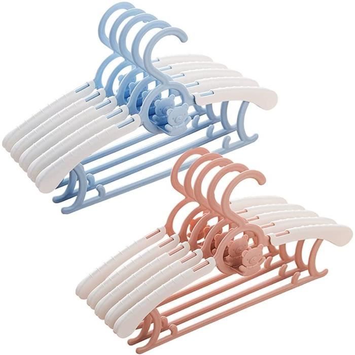 10 Pieces Cintre Enfants Plastique Cintres Pour Enfants Cintres De Vetements Cintres Bebe Ajustable Antiderapant Empilable Sto Cdiscount Maison