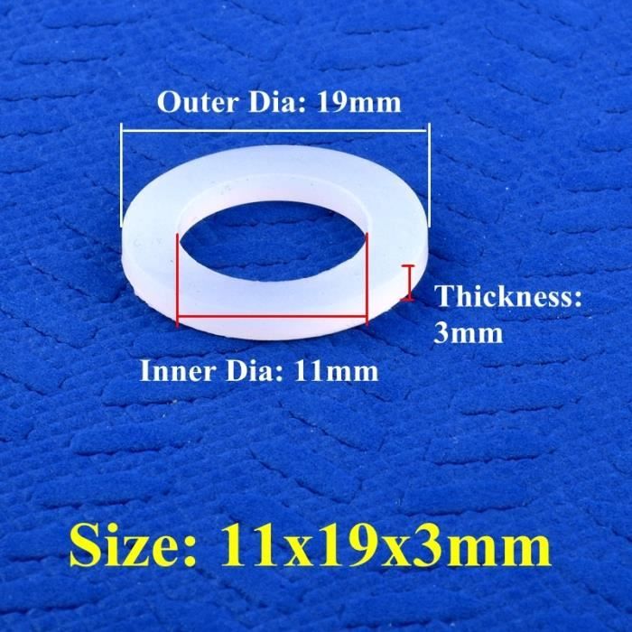 10 Pièces Joint Torique En Silicone Blanc Silicone 1mm épaisseur