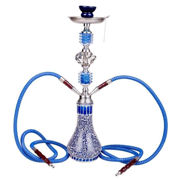 Dxp Shisha 2 Sortie Tuyau Ou Tube 55 Cm Chicha Hookah Narguile Vase Fumeurs Bleu Dxp Shisha 2 Sortie Tuyau Ou Tube 55 Cm Chicha Hookah Narguile Vase Fumeurs Bleu