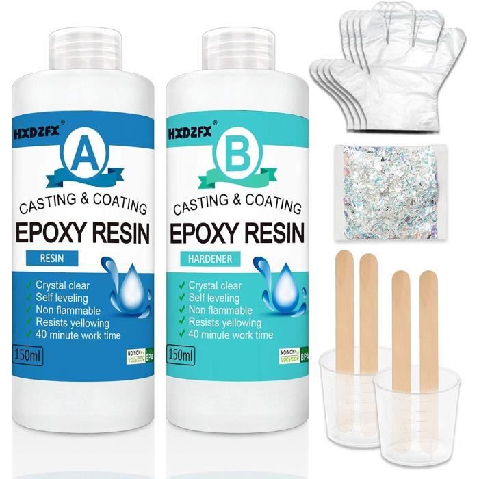 Revêtement en résine époxy cristalline transparente pour bois, bar