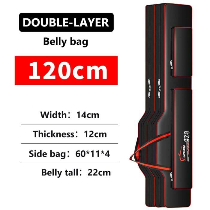 Sac Transport Canne à Pêche Ferocity 160cm - 3 Compartiments - Cordura Imperméable