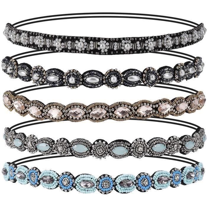 BIJOUX DE TETE FEMME BOHEME OR & STRASS TAILLE UNIQUE SUPPORT