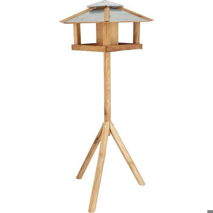 Meilleurs prix pour Best For Birds - Mangeoire en chêne sur trépied Carré toit acier