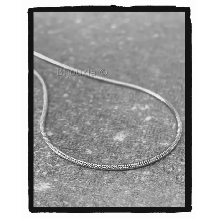Chaîne De Cou Argent Maille Serpent - 48 Cm - Neuf Sans Emballage