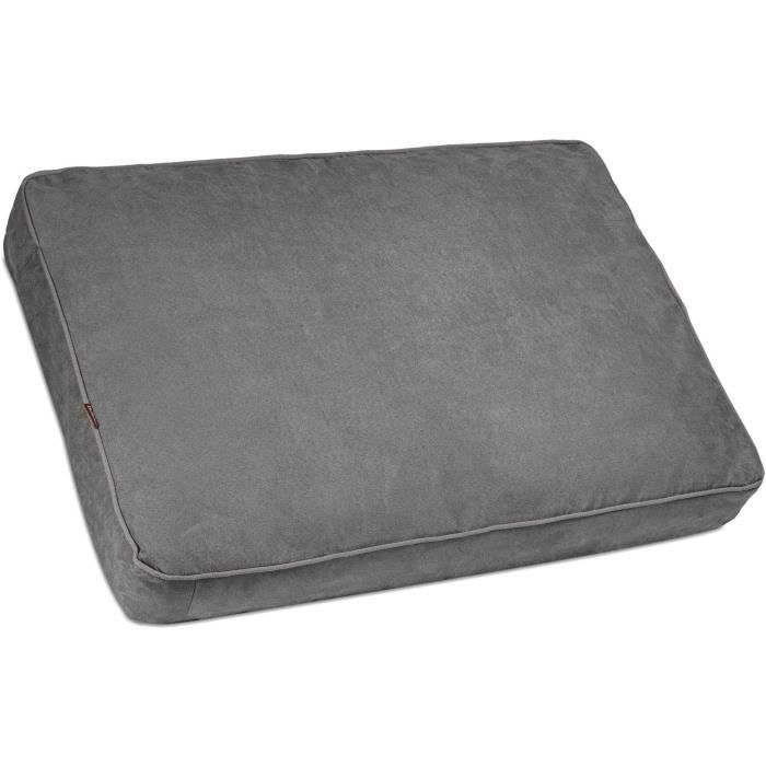 Meilleurs prix pour Lit pour chien, lit pour chat, lit pour animaux, M 65 x 50 x 12 cm, gris foncé, imitation daim