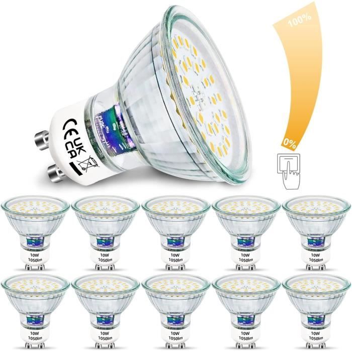 Ampoules Led Gu10 10W Dimmable Remplace Les Ampoules Halogènes 100W