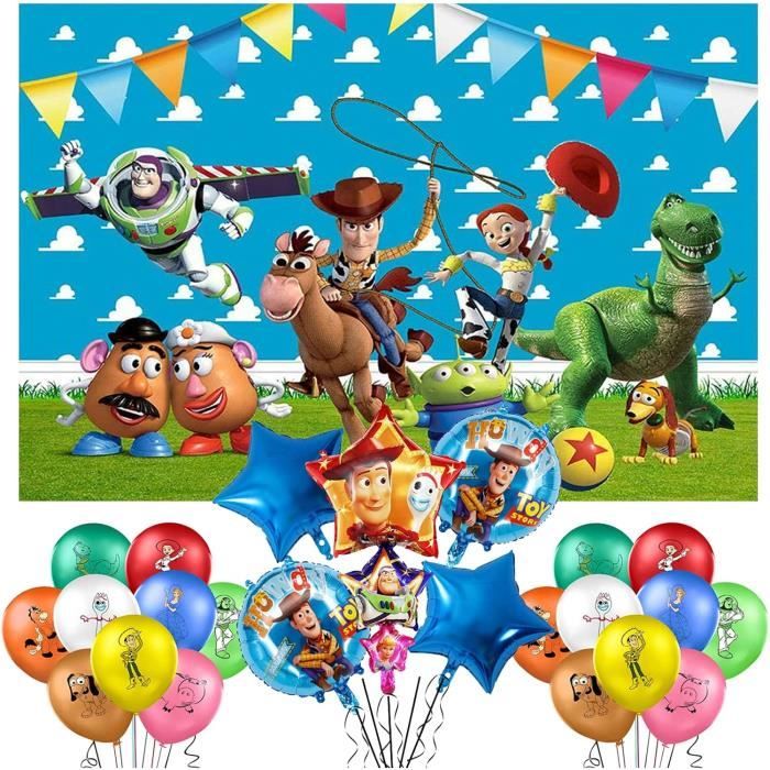 Kit Décoration Anniversaire 5 Ans - 100 Pièces, Vaisselle, Ballons, Nappe, Serviettes, Décorations Gâteau, Pour Fête Enfant