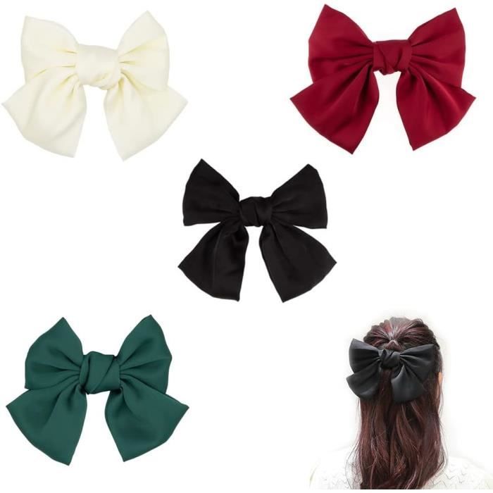 Cadeau Petites Filles Noeuds Cheveux En Laine Feutrée Couleur Vert