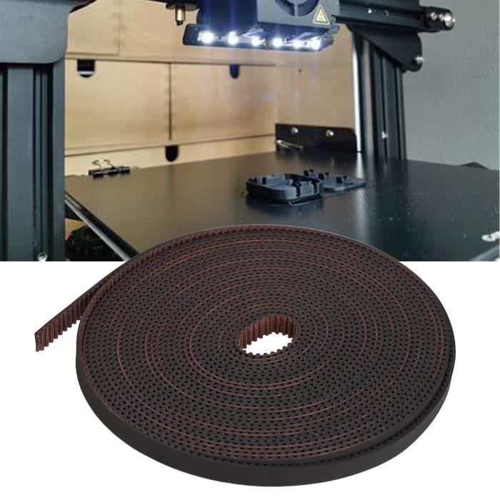 Courroie De Distribution 5 Mm Pour Imprimante 3D - 5 M, Largeur 6 Mm, Avec 10 Boucles Laiton - 6