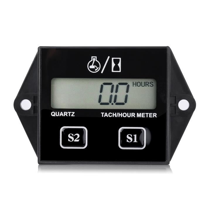 Tachymètre/compteur Horaire Numérique Runleader - Capteur Magnétique, étanche IP68, Pour Moteurs Diesel/essence