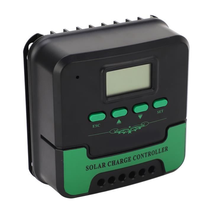 MACHSWON Contrôleur Solaire 60A 12V/24V PWM Avec Écran LCD & Double USB – Idéal Camping-Car, Caravane, Panneaux Solaires