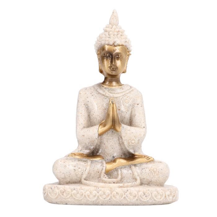 BOUDDHA DE JARDIN FINITION BRONZE STATUE SCULPTURE 21CMS - Jardin