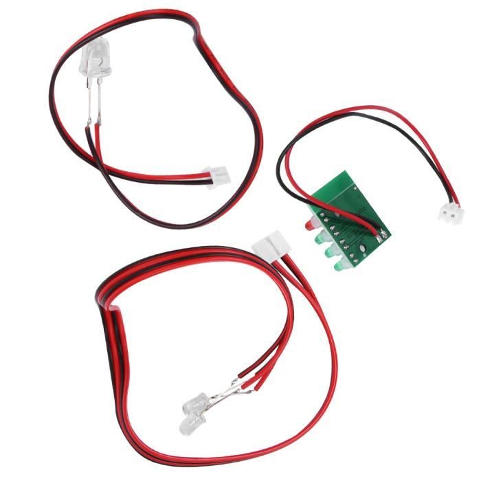 Ensemble de Lumières DEL Rc, Interrupteur, Accessoire, Pièces de Rechange, Compatible avec Flytec 2011-5 Bateau Rc