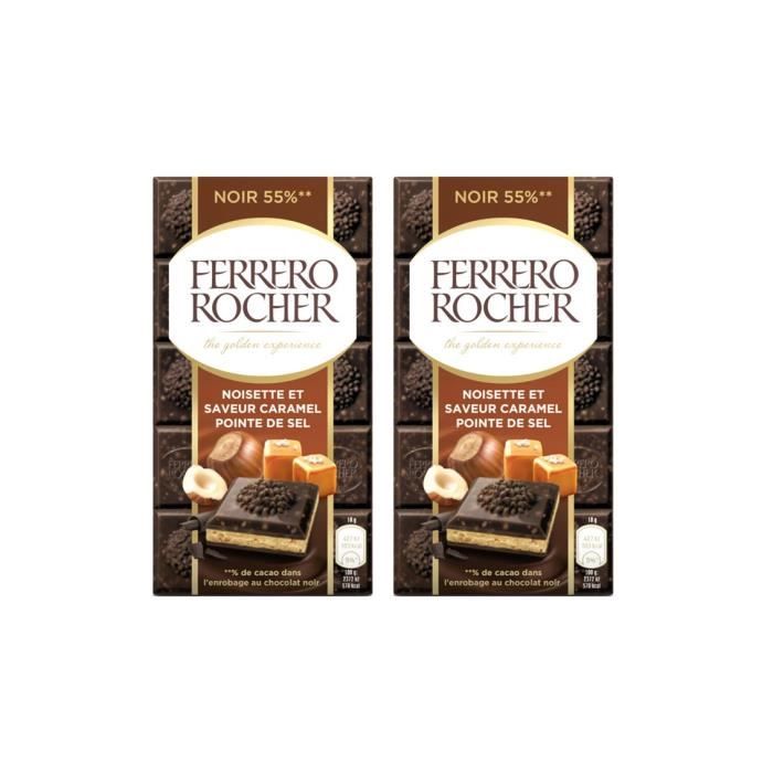Lot de 2] Tablette chocolat noir 55% Ferrero Rocher, 90g - DDM