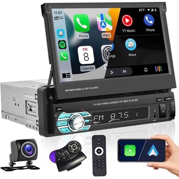Car Radio 1 Din Apple Carplay and Android Car 7 inch Flip Car Radio 1 Din Apple Carplay and Android Car 7 inch Flip