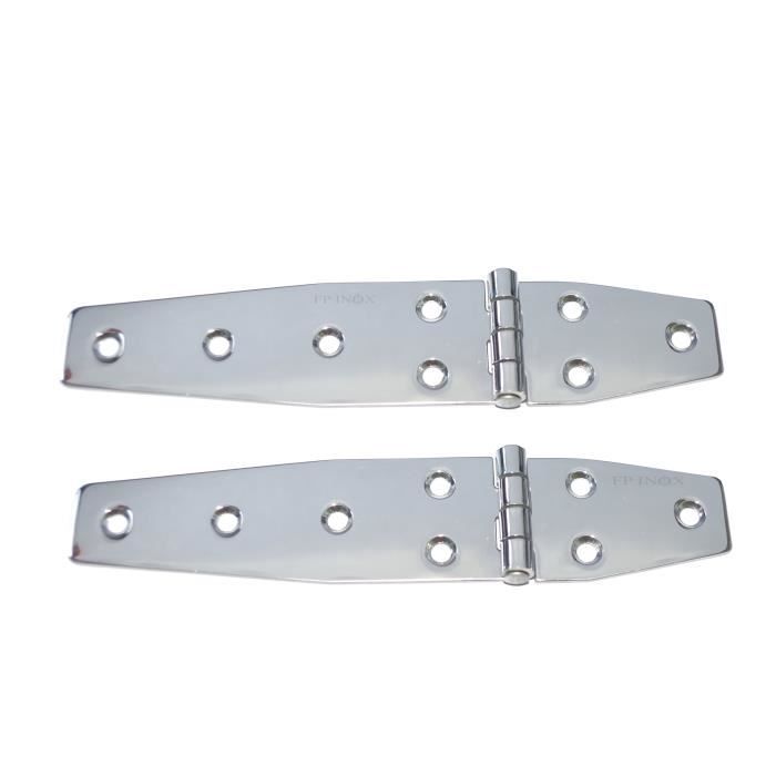 Lot de 2 Charni/ère inox 180x38mm Epaisseur 2mm