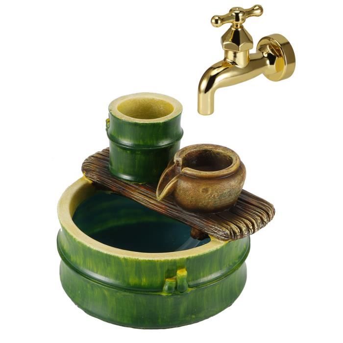 Mini Fontaine De Bureau Zen En Pierre - Cascade D'Intérieur Avec Système D'Eau Silencieux | Décoration Relaxante 15x10cm - 1