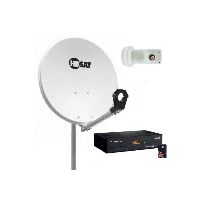 Antenne Parabole Satellite ACIER Cahors ANT 80HD + LNB Single - 80 CM Gain 381 Db 12625 Ghz 45391393