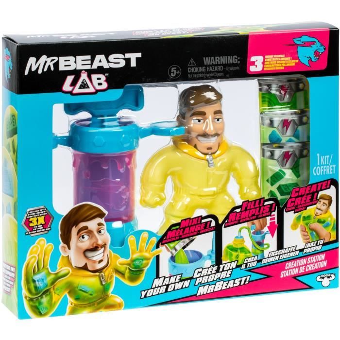 Kit de création MRBEAST LAB Heroes of Goo Jit Zu Pompe incluse Figurine personnalisable Accessoires fournis