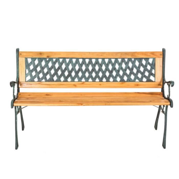 banc banquette mobilier meuble de jardin parc terrasse en bois cdiscount jardin