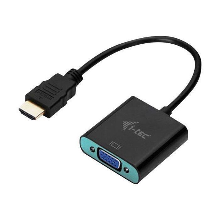 I-TEC Cable vidéo - 15 cm HDMI/VGA - pour Moniteur, Appareil vidéo, Ordinateur - première extrémité: 1 x HDMI Mâle Audio/Vidéo