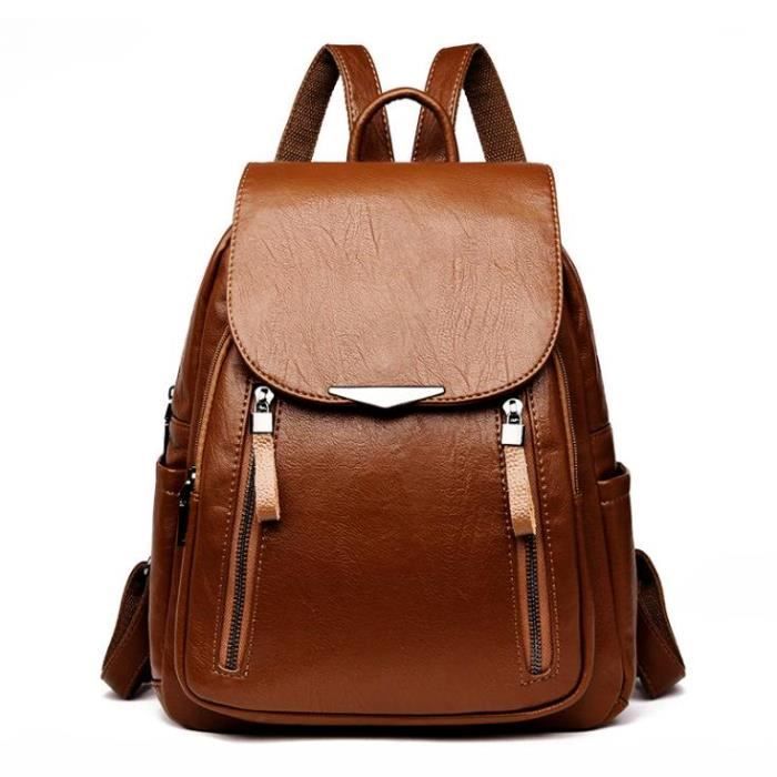 Sac à dos femme cuir marron cheap