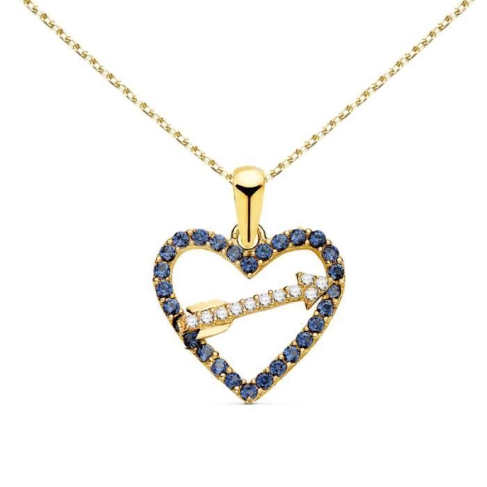 Collier Chaîne Plaqué Or 18 Carats Avec Pendentif Cadenas - Bijouxia