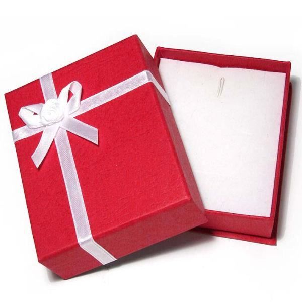 1 Boîte à Bijoux Coffret Cadeau Ecrin Bracelet Montre Rouge 10x10x6.3cm 