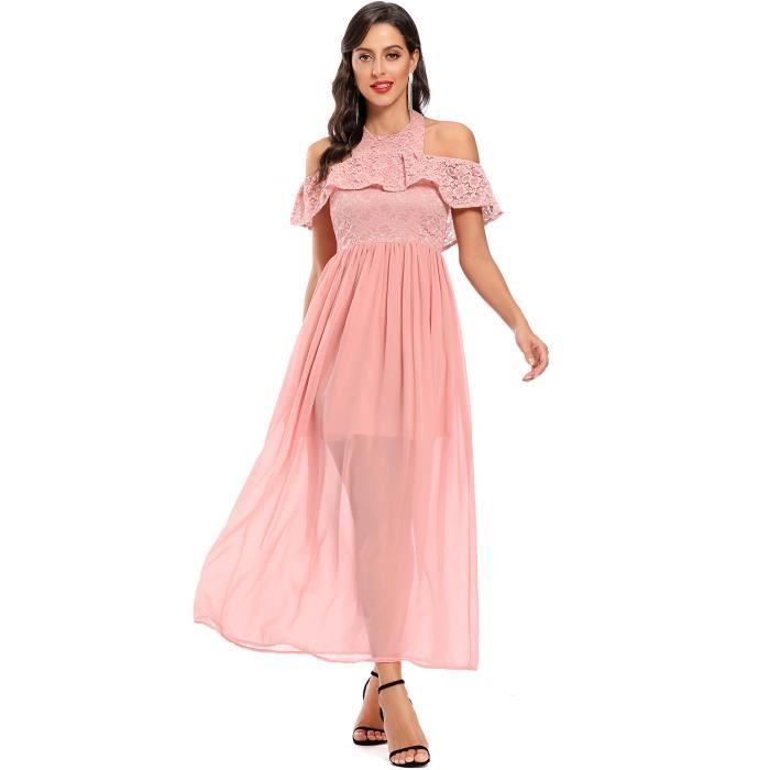 Robe De Soirée Formelle En Dentelle À Manches Longues Pour Femmes