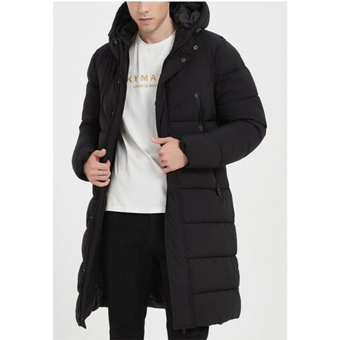 Doudoune longue store homme noir