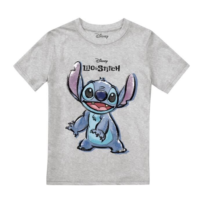 Lilo and Stitch - T-shirt - Gris chiné - Cdiscount Prêt-à-Porter