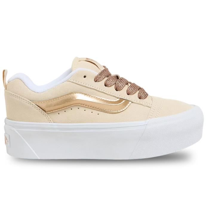 Vans Chaussures - VANS - Knu Stack - Femme - Beige - Lacets - Plat
