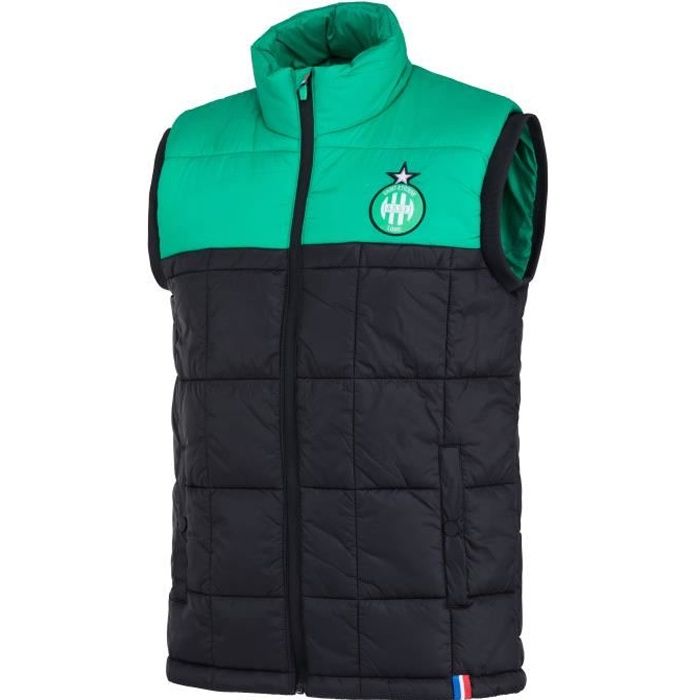 Doudoune Sans Manches ASSE Saint-Étienne - Collection Officielle - Taille M Homme - Résistant à L'Eau