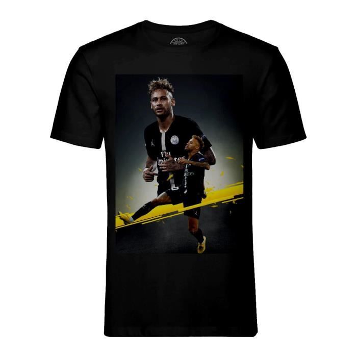T shirt Homme Col Rond Noir Neymar Celebration But Paris Football