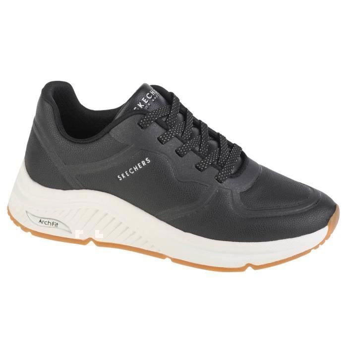 Skechers Sneakers Femme Skechers Arch Fit S-Miles 155570-BLK - Noir - Lacets - Synthétique