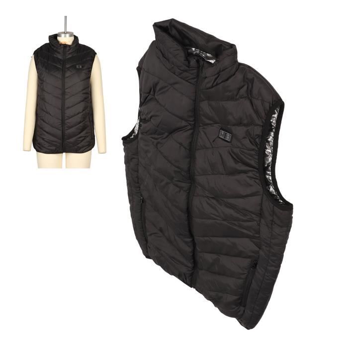 Veste Chauffante USB Homme/femme - Chauffage Cou, Dos, Abdomen - 3 Niveaux Température - Coupe-vent Imperméable
