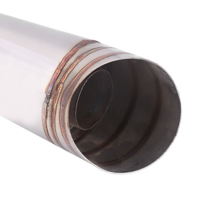 Embout D'échappement Rectangulaire En Acier Inoxydable Chromé Pour Voiture – 1/2 Pièce – Entrée 2,36" – Sortie 2,36" X 5,5" – Longueur 9" – Style Carré – Facile à Installer