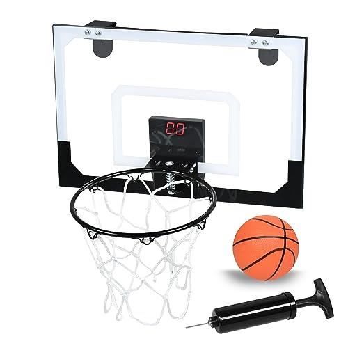 Mini Panier De Basket Enfant Et Adulte - Avec Compteur électronique, 4 Ballons Et Effets Sonores - À Fixer Sur Porte Ou Mur