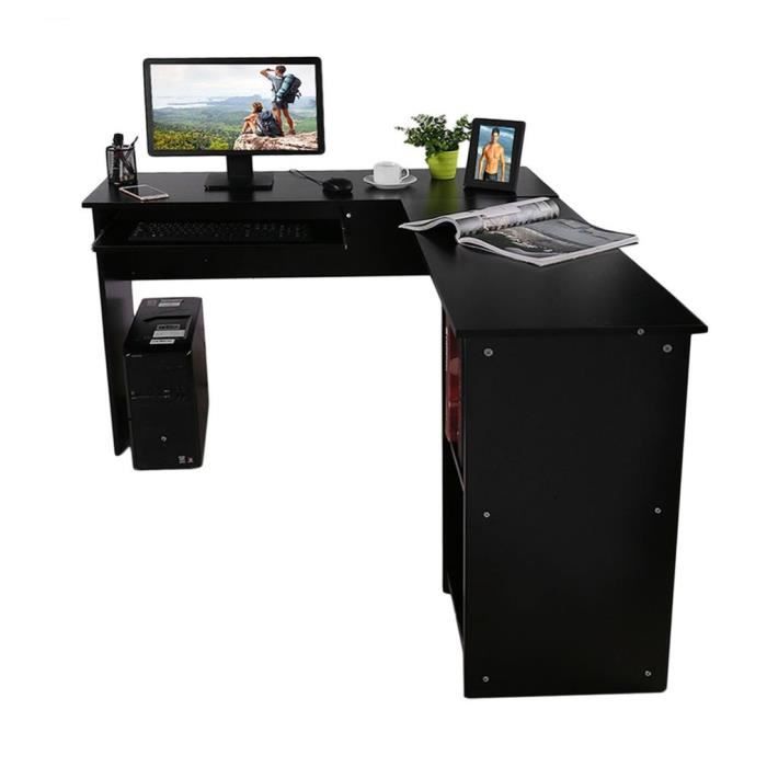 Table Bureau L Stable D Ordinateur Etude Coin Noir Achat Vente Bureau Table Bureau L Stable Soldes Sur Cdiscount Des Le 20 Janvier Cdiscount