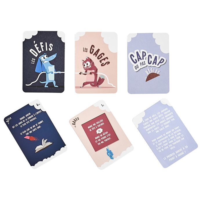 Jeu à Boire Cap Ou Pas Cap - Mister Gadget - Défis Fun Pour Soirées - Format 10x10 Cm - Multicolore
