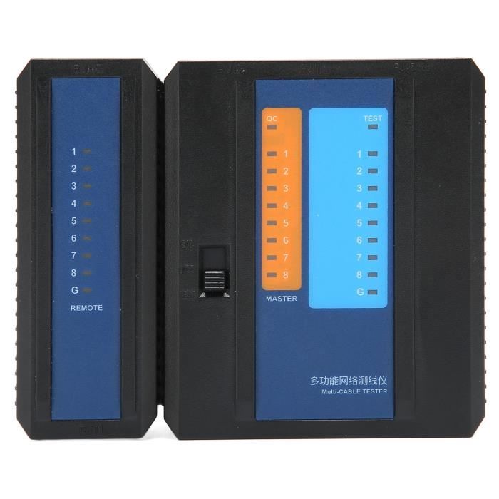 Testeur Rj45 Debit Testeur de Câble Réseau - QIILU - RJ45 CAT5 CAT6 CAT7 CAT8 - 500m ...