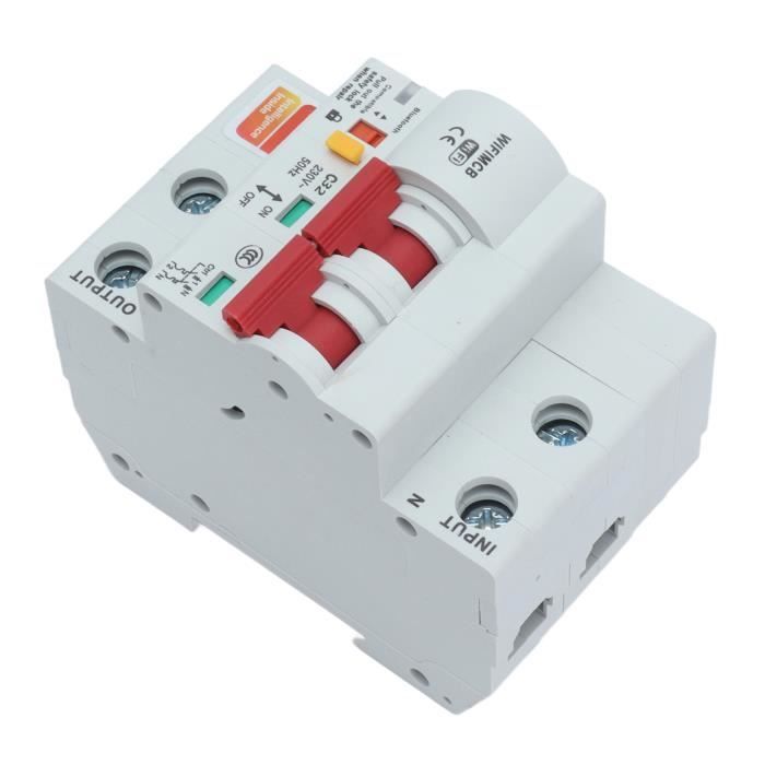 Disjoncteur WIFI Intelligent 3P 16A AC220V - Coque PA66 Ignifuge, Contrôle Par App | Pour Domotique