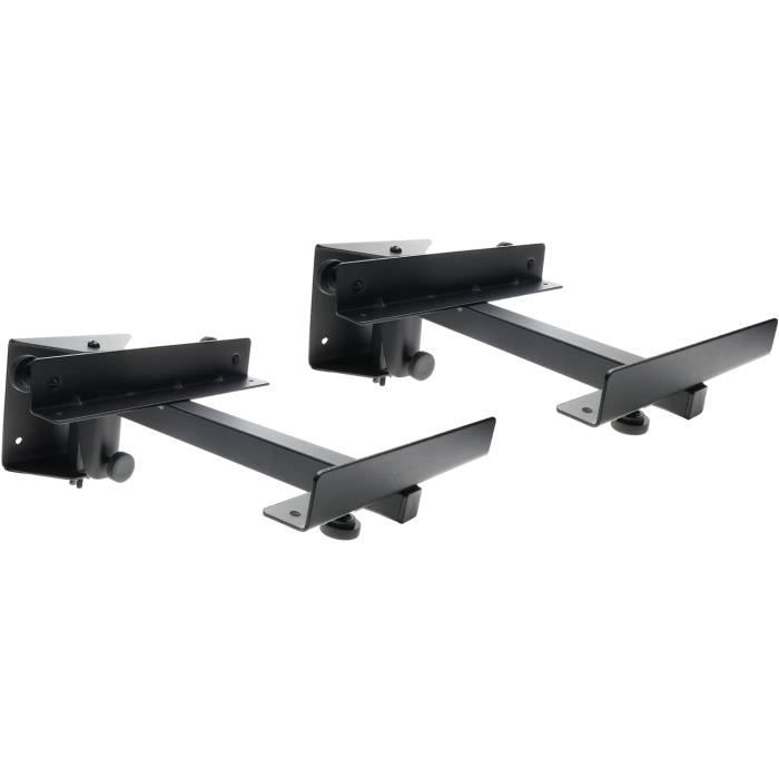 Support Mural BoomTone WS1 Pour Enceinte - Bras 260mm, Charge Max 40kg - Noir