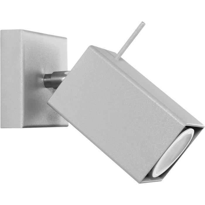 Loopez Applique Murale Spotlight, Abat-Jour Cylindrique Combinaison 2 Métaux, Ampoule Gu10