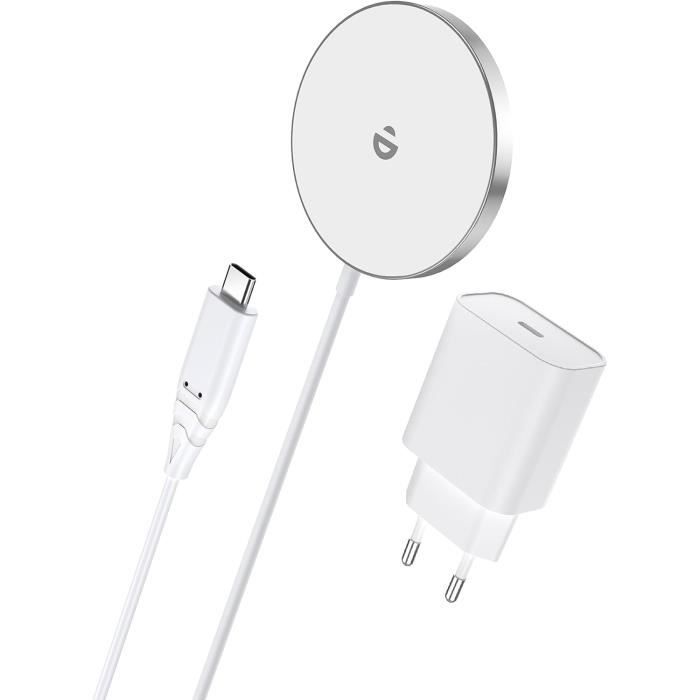 Chargeur Induction Sans Fil 20W Qi - Rapide, Compatible IPhone 16/15/14/13/12/11/Pro/XS, Galaxy S24/S23, AirPods